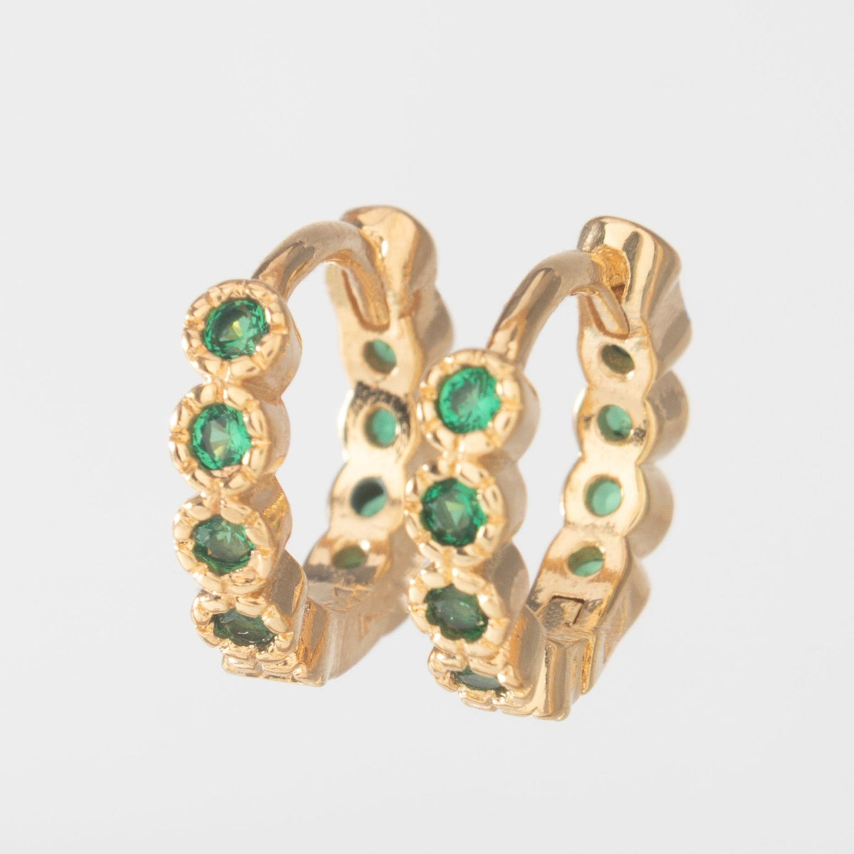 Candonga Circulos Verde 11mm - Vibrantto Joyas y Accesorios-9031257