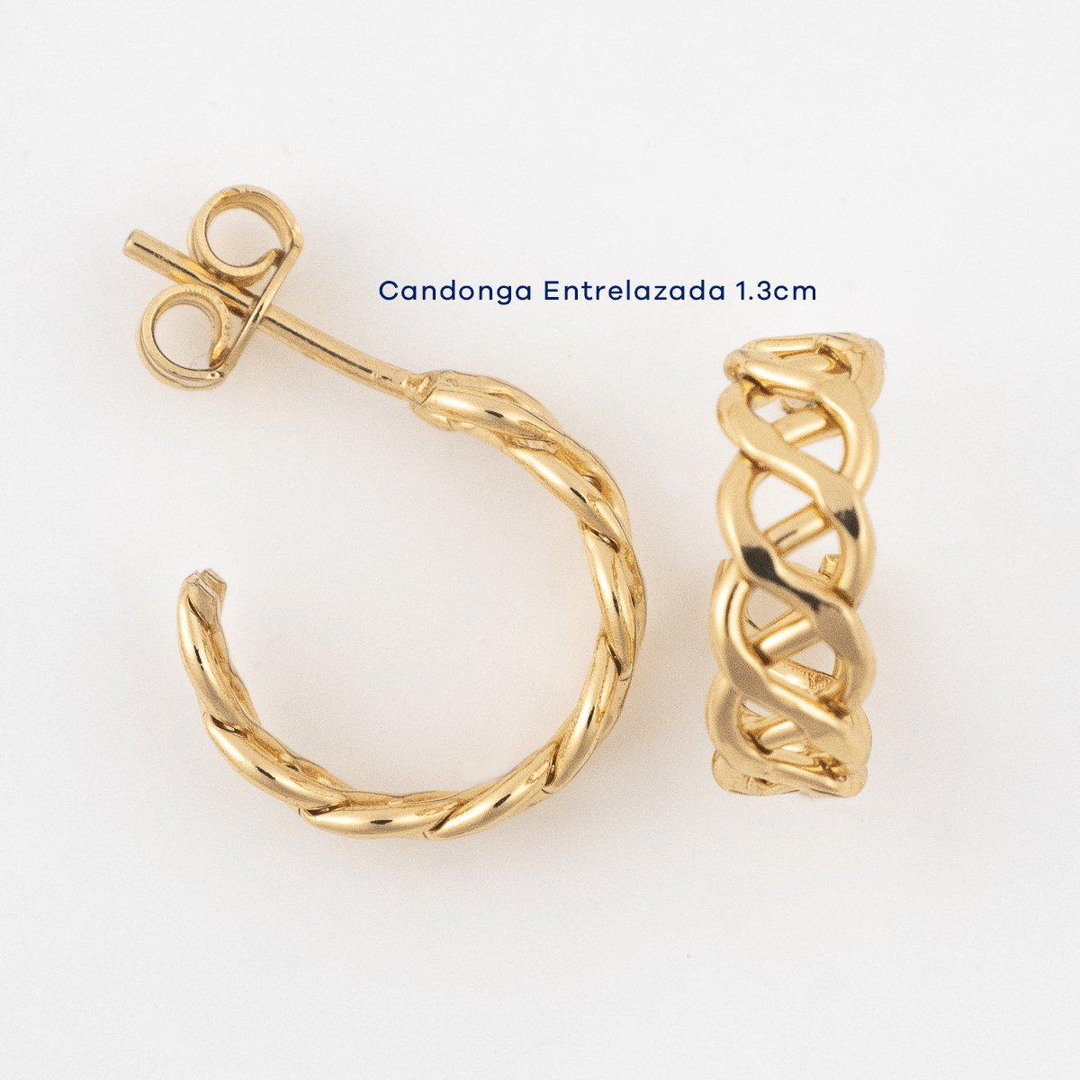 Candonga Entrelazada 1.3cm - Vibrantto Joyas y Accesorios-AC358