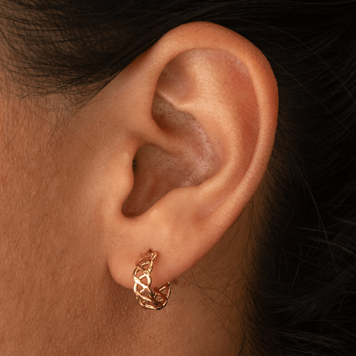 Candonga Entrelazada 1.3cm - Vibrantto Joyas y Accesorios-AC358