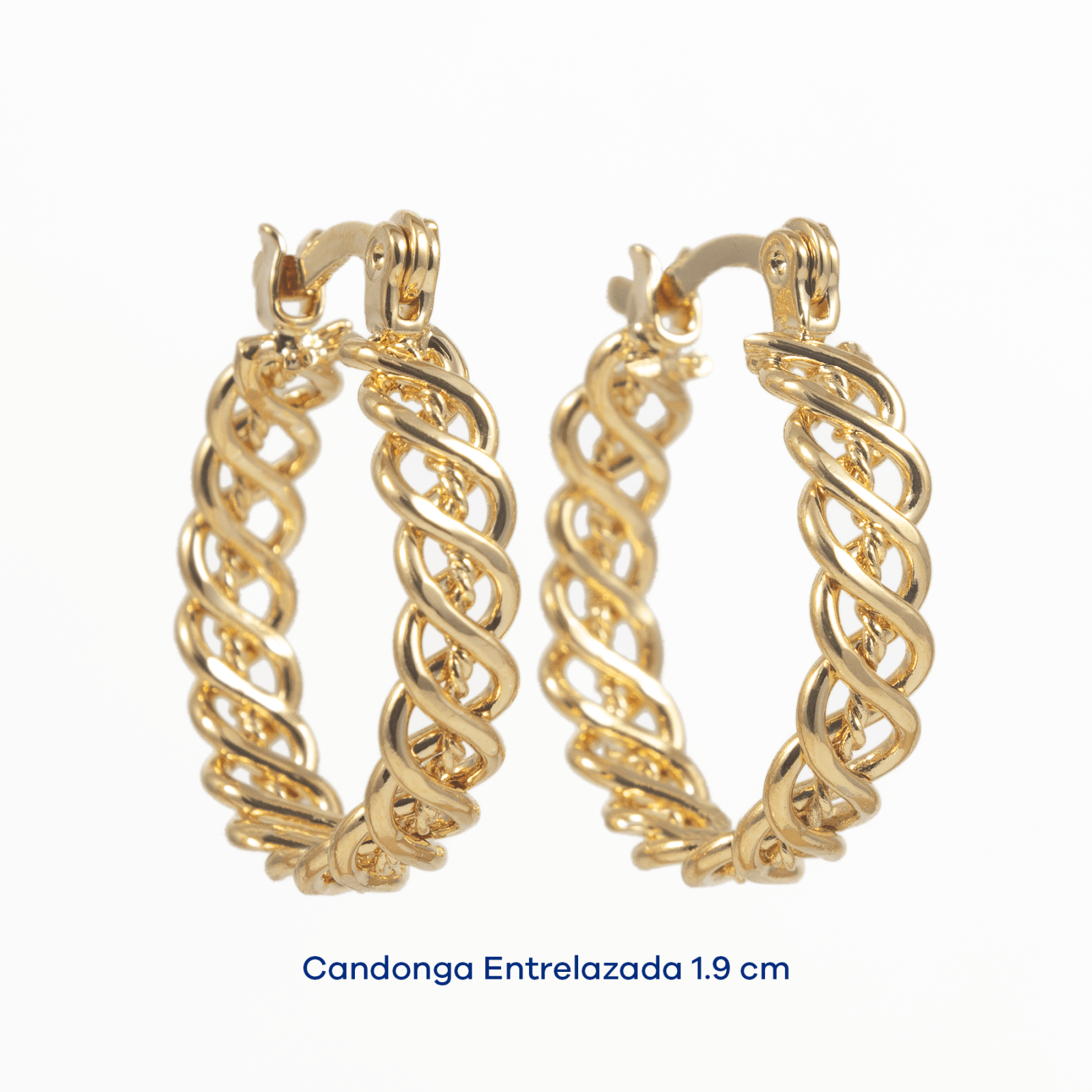Candonga Entrelazada 1.9cm - Vibrantto Joyas y Accesorios - 9030232