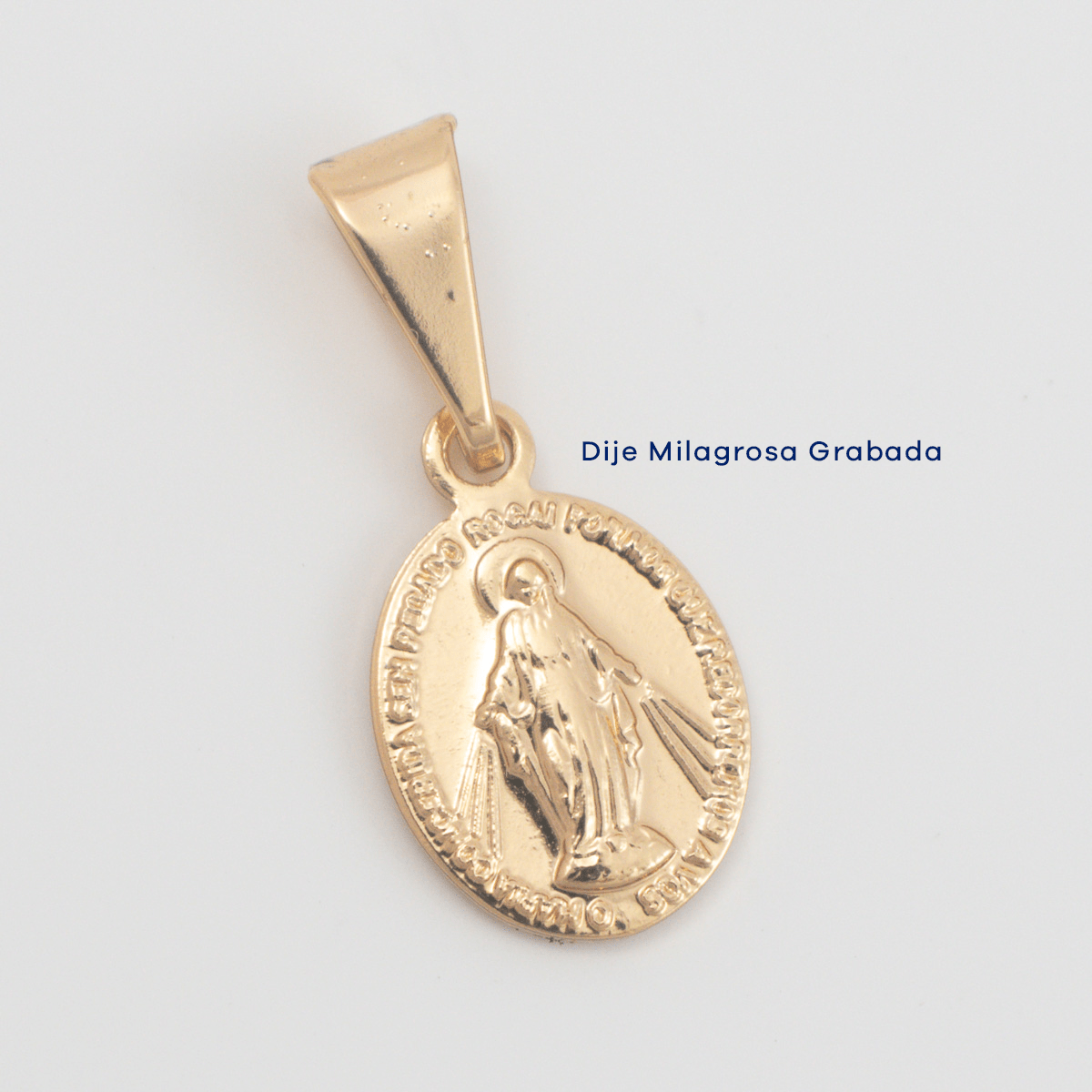 Dije Milagrosa Grabada - Vibrantto Joyería - OC26277