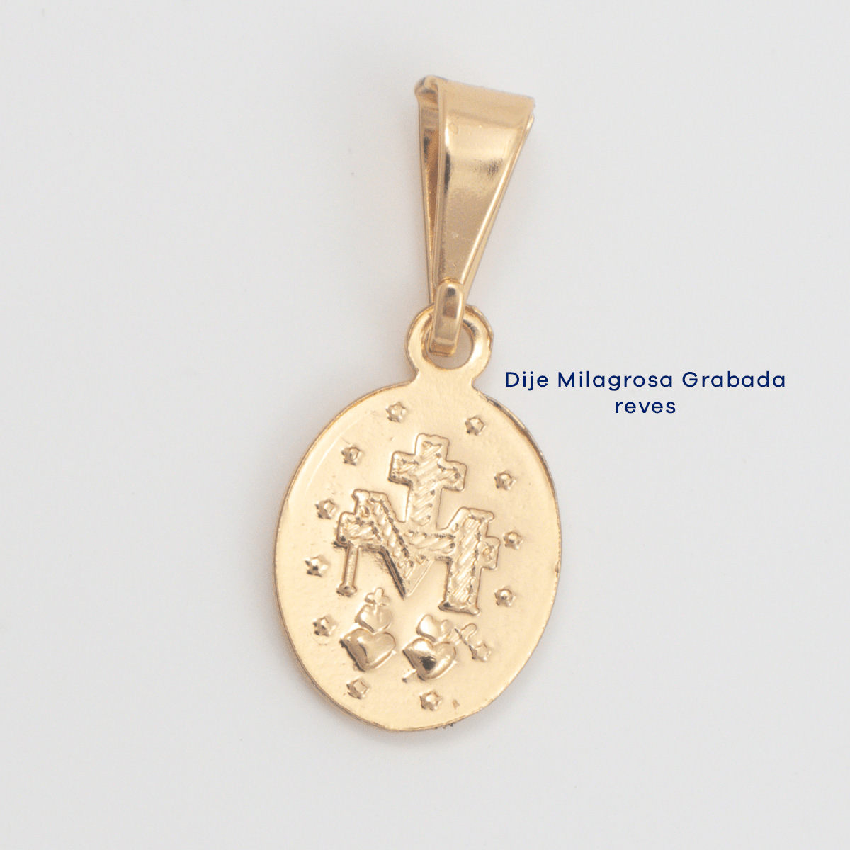 Dije Milagrosa Grabada - Vibrantto Joyería - OC26277