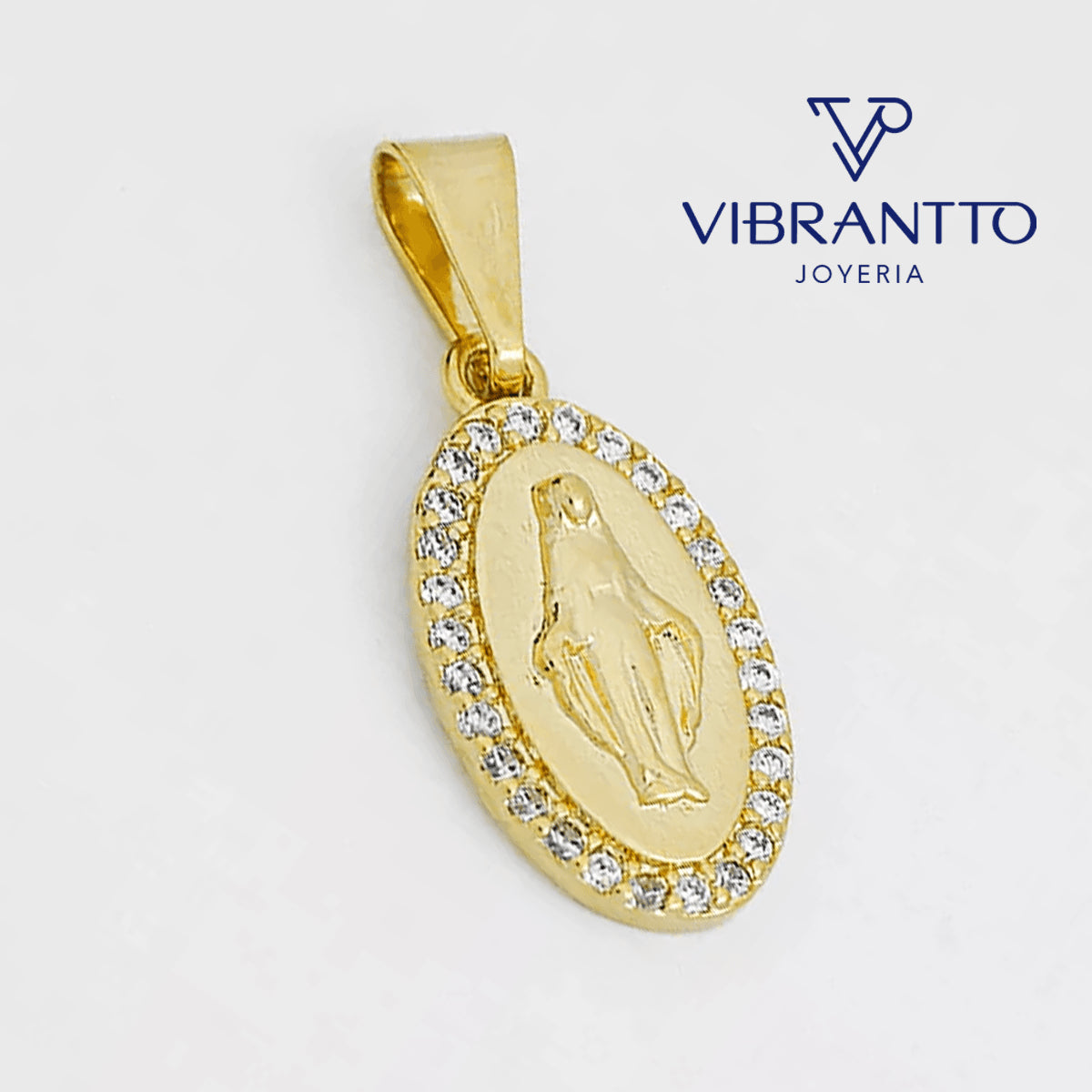 Medalla Virgen Milagrosa Circornias 1. Oro Laminado 18k - Vibrantto.com - Colombia