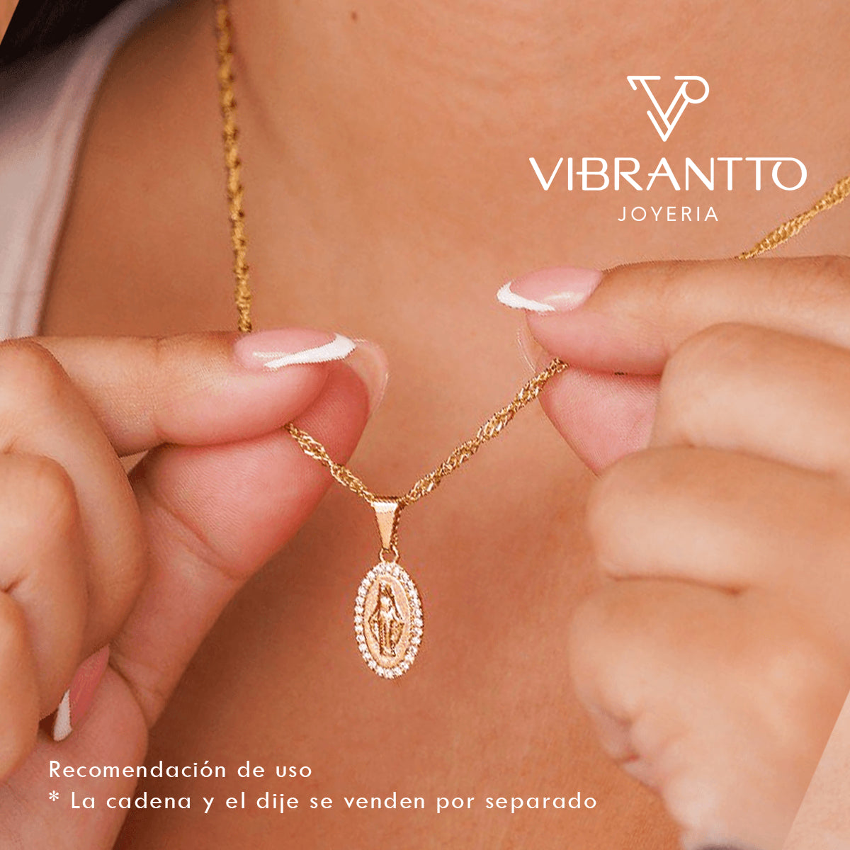Medalla Virgen Milagrosa Circornias 2. Oro Laminado 18k - Vibrantto.com - Colombia
