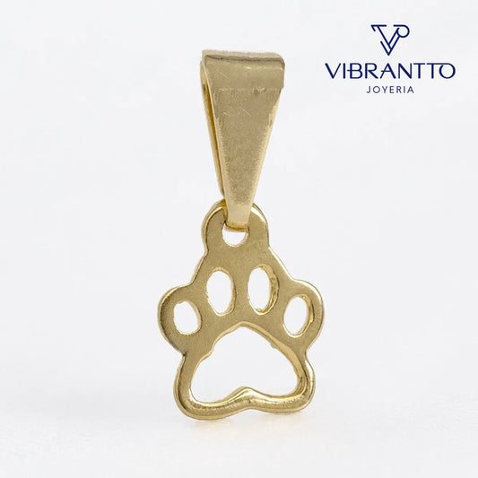 Dije Huella Perro mini  1. Oro Laminado 18k - Vibrantto.com - Colombia