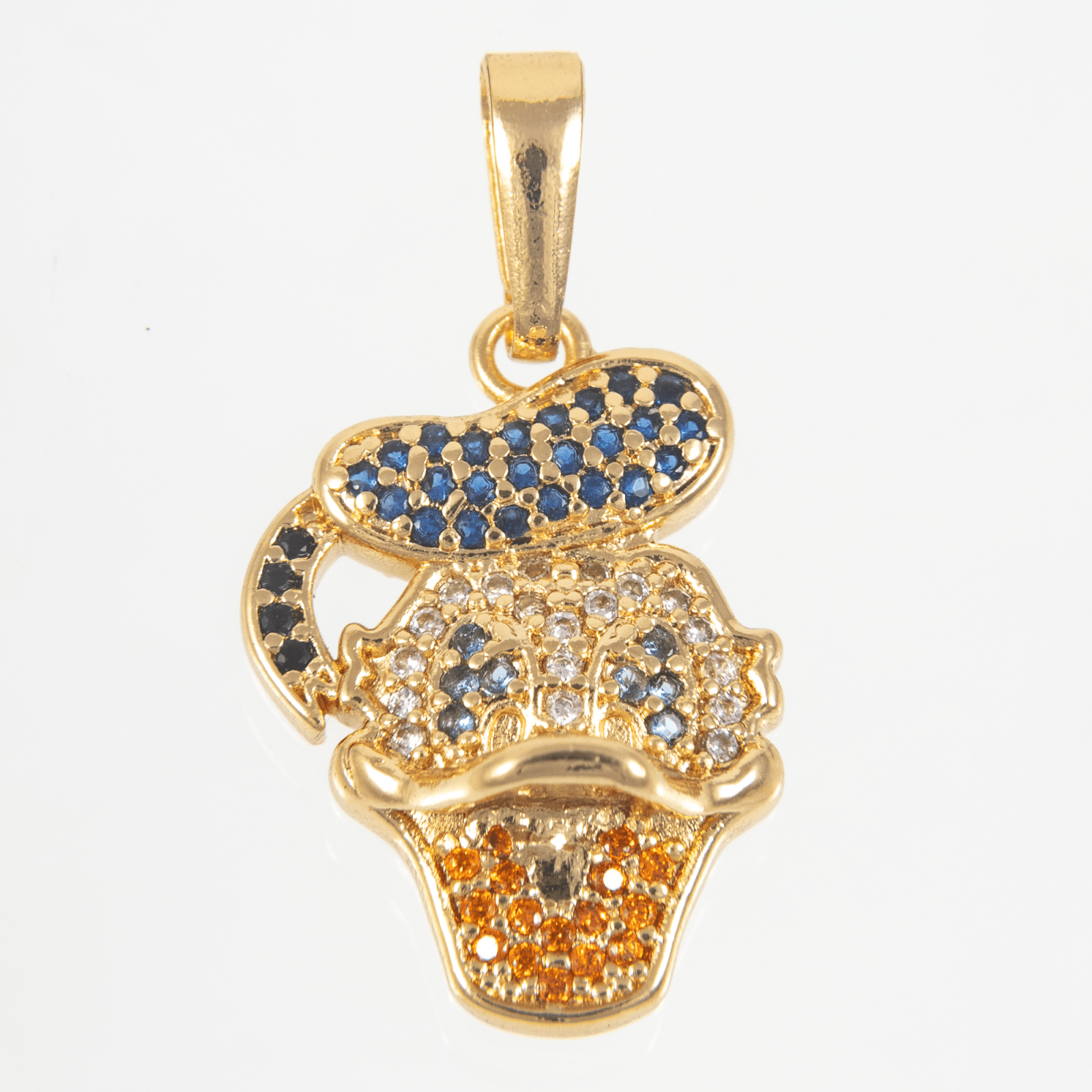 Dije cabeza pato tio rico circones - Vibrantto Joyas y Accesorios - 9131239