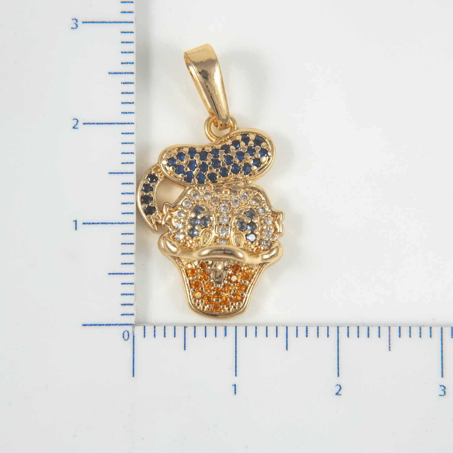 Dije cabeza pato tio rico circones - Vibrantto Joyas y Accesorios - 9131239