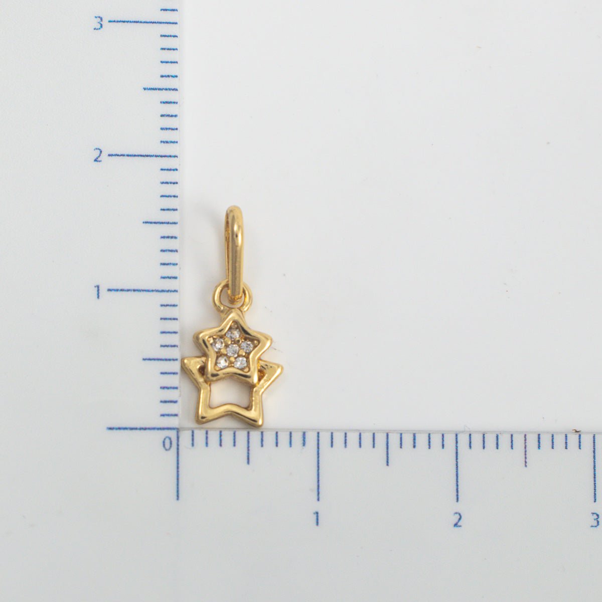 Dije Doble Estrellas - Vibrantto Joyería - OC26390