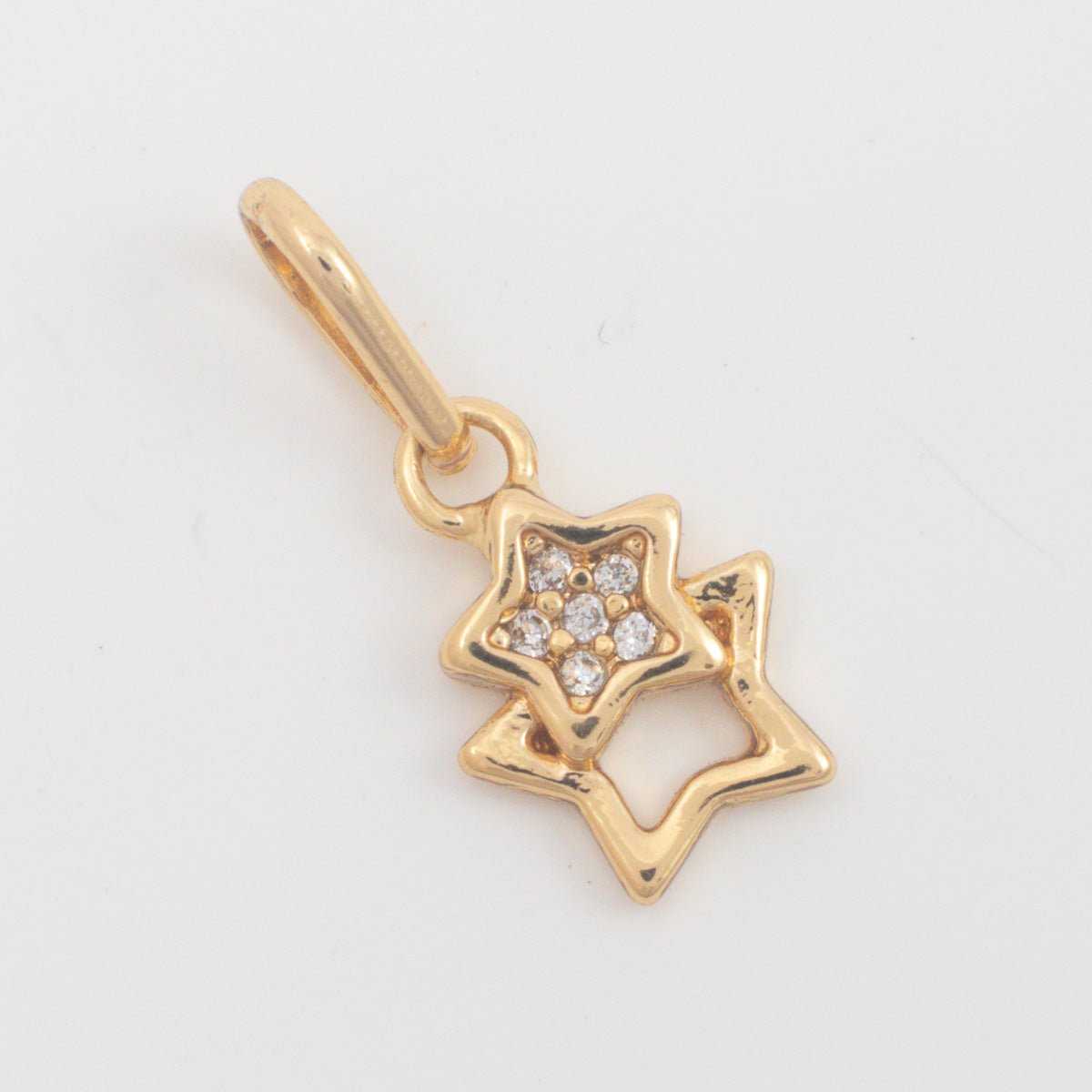 Dije Doble Estrellas - Vibrantto Joyería - OC26390