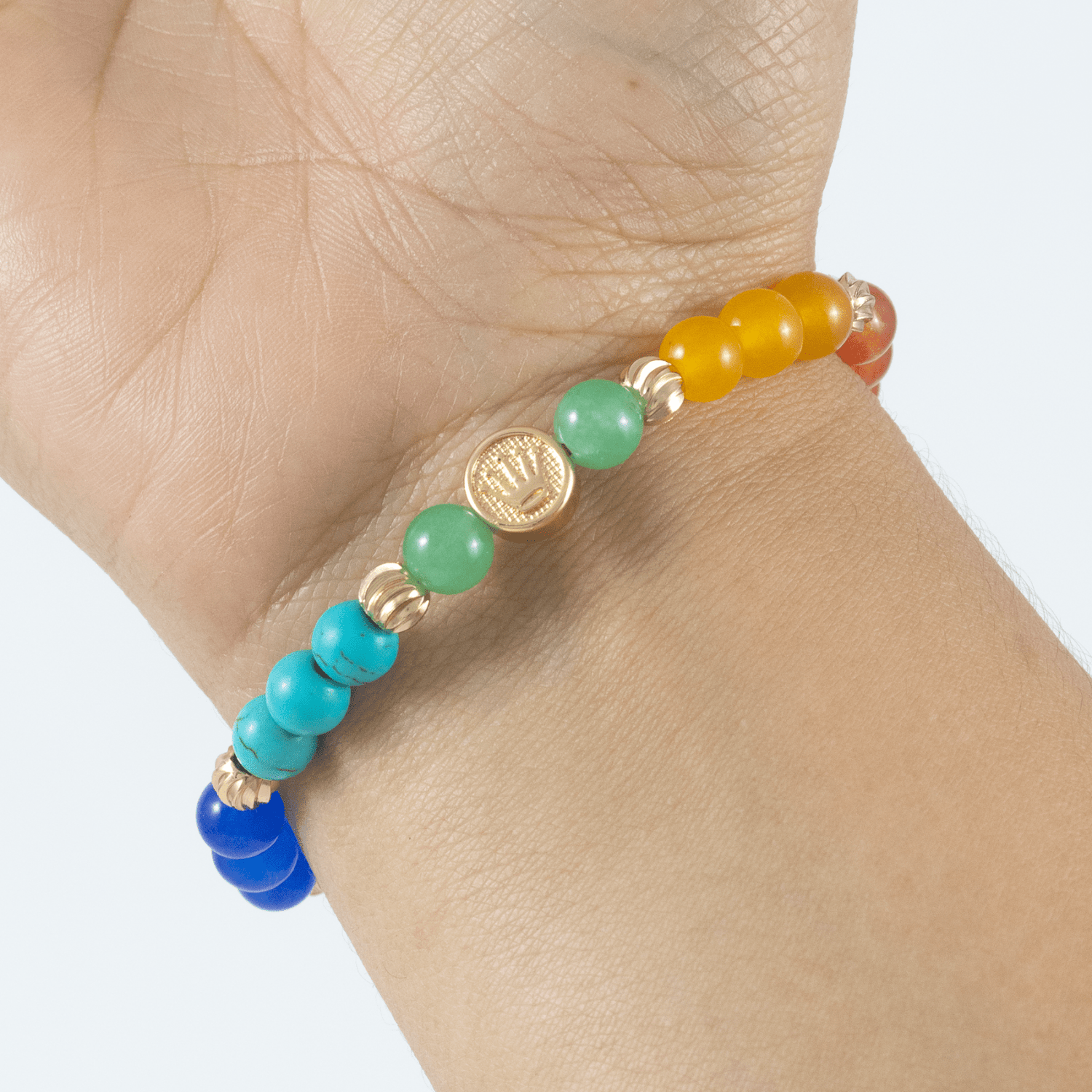 Manilla 7 Chakras Corona Italo 5mm - Vibrantto Joyas y Accesorios - 