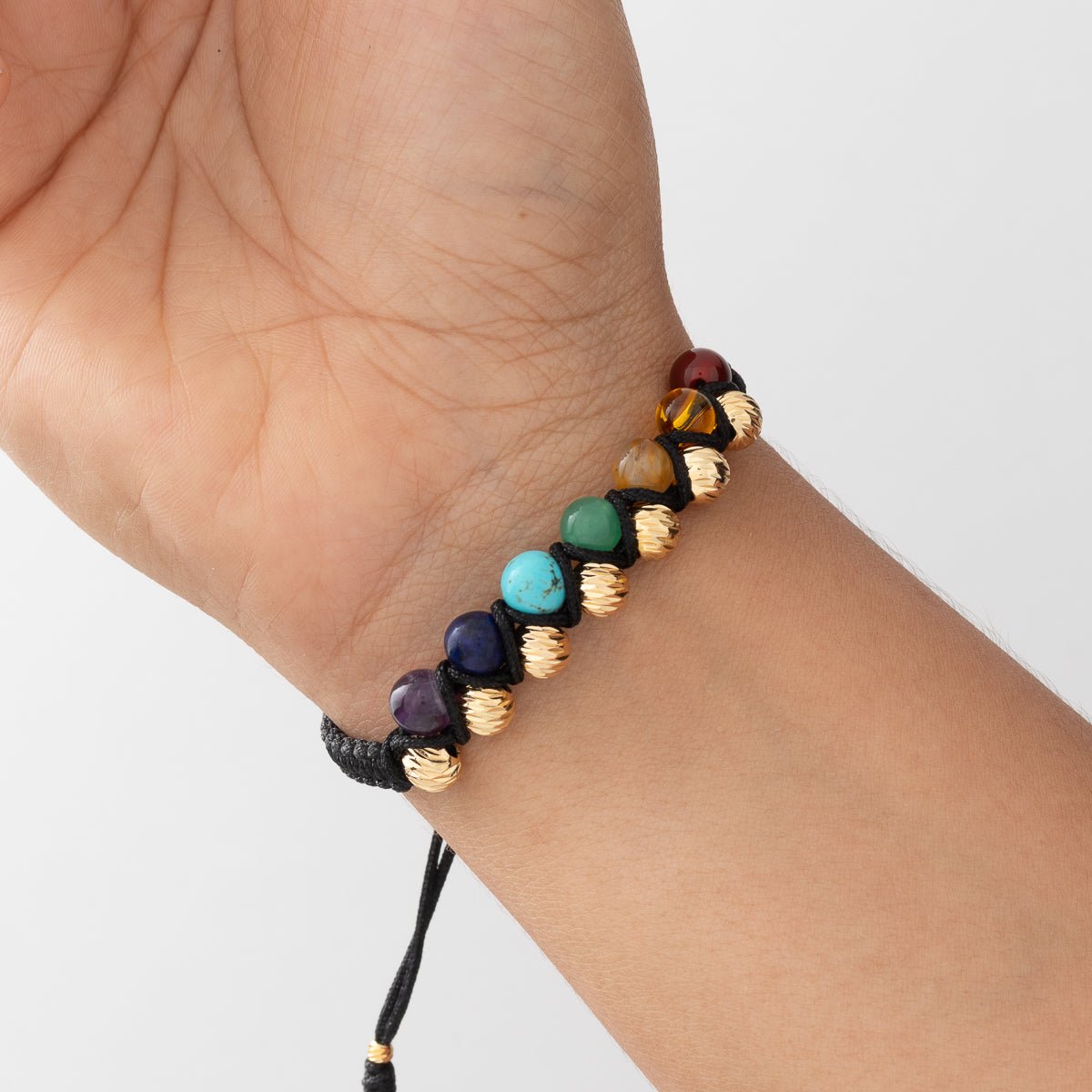Manilla 7 Chakras Doble Carril - Vibrantto Joyas y Accesorios-MU3082