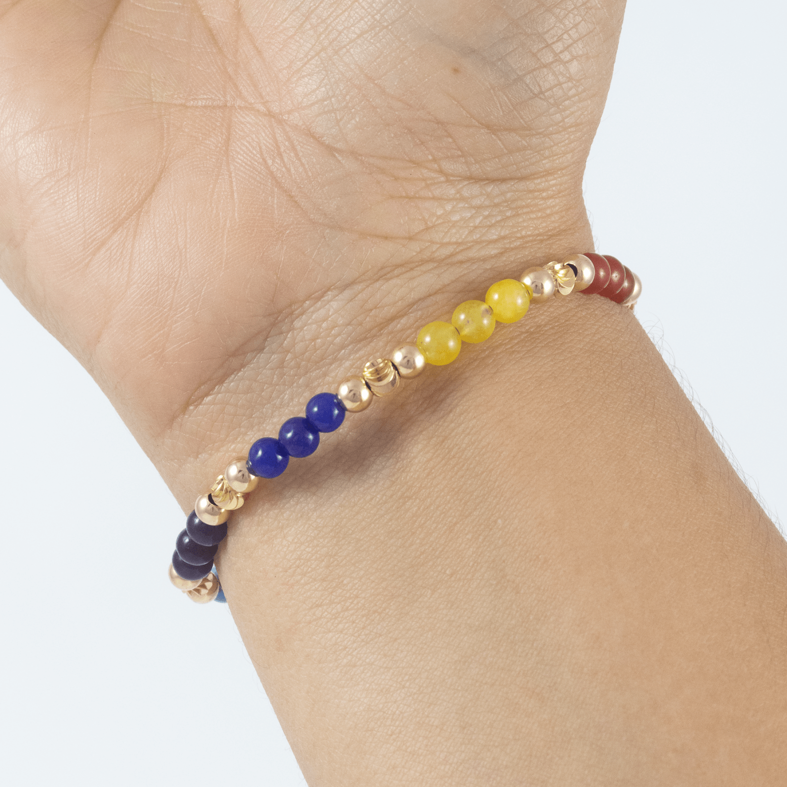 Manilla 7 Chakras Italo Liso 4mm - Vibrantto Joyas y Accesorios - 