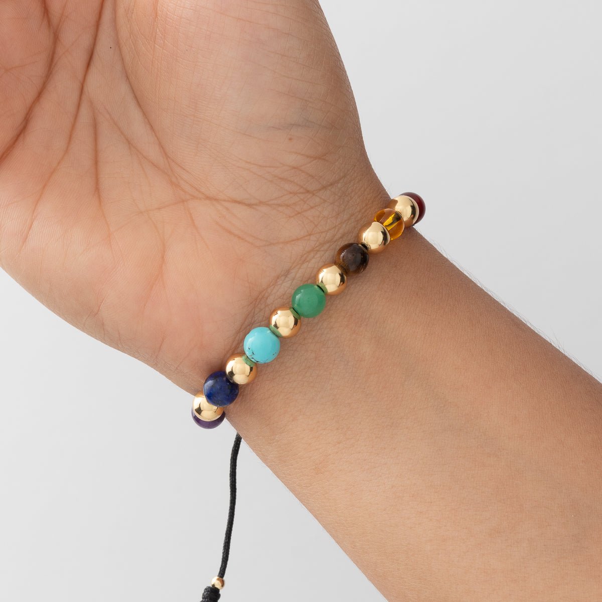 Manilla 7 Chakras Liso 6mm - Vibrantto Joyas y Accesorios-MU3083