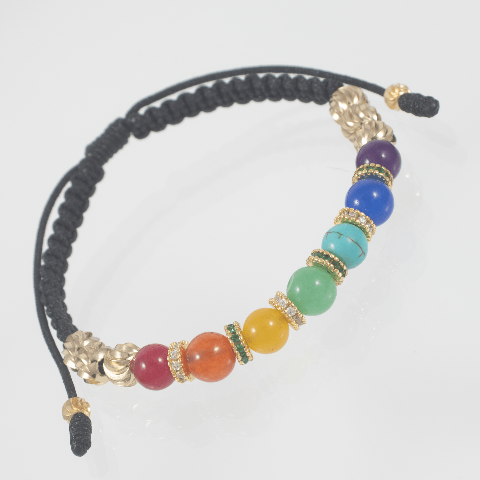 Manilla 7 Chakras Rondel Italo 6mm - Vibrantto Joyas y Accesorios - 