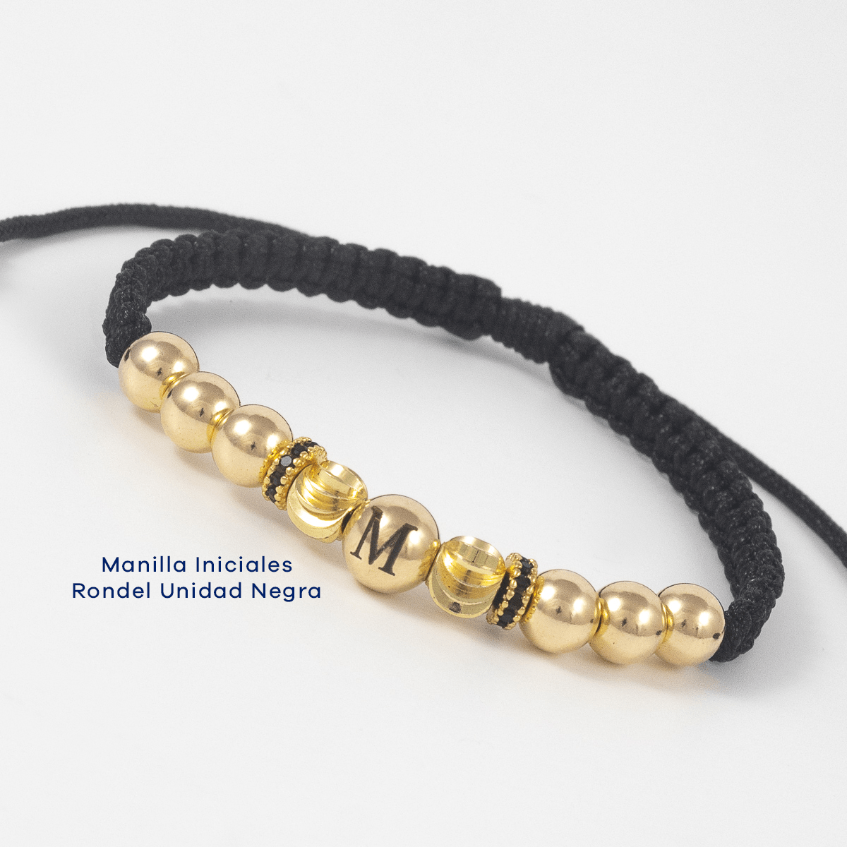 Manilla Iniciales Rondel Unidad - Vibrantto Joyería - MU3015