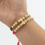 Manilla Pareja Iniciales Rondel Herraje - Vibrantto Joyas y Accesorios - MP3019