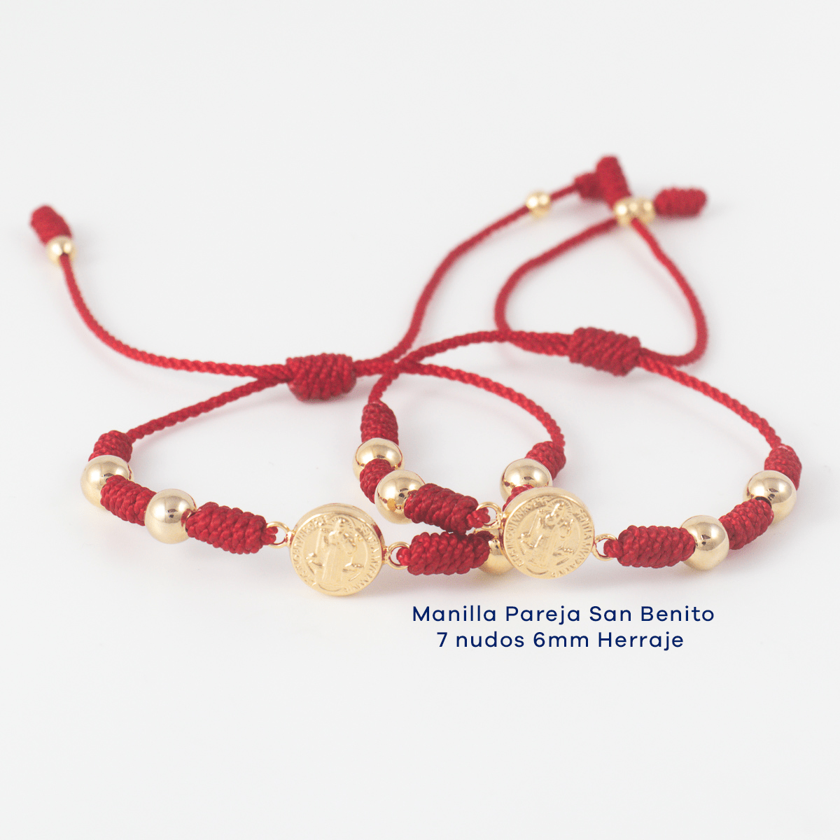 Manilla pareja San Benito 7 nudos 6mm Herraje - Vibrantto Joyas y Accesorios - MP3049 - 2