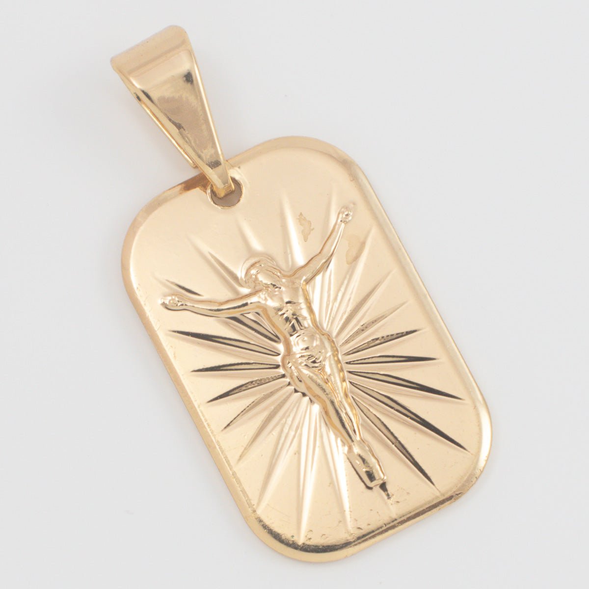 Dije Placa Cristo Sol 2cm - Vibrantto Joyería - OC27279