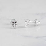 Topo Buho Circones Cristal Rosca Seguridad - Vibrantto Joyas y Accesorios - P34253