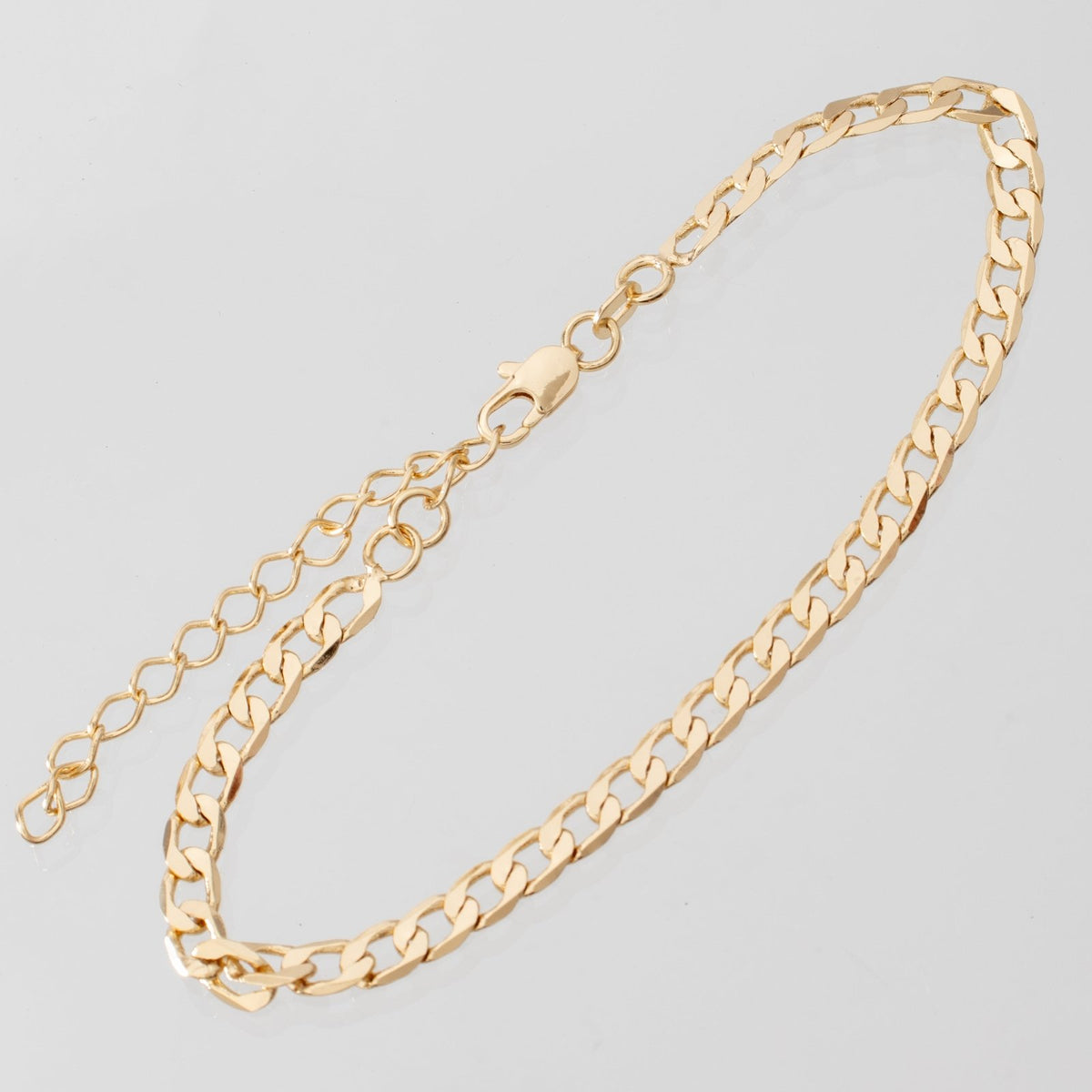 Pulsera Cubana Plana 4mm 17cm + ext - Vibrantto Joyas y Accesorios-OC56198