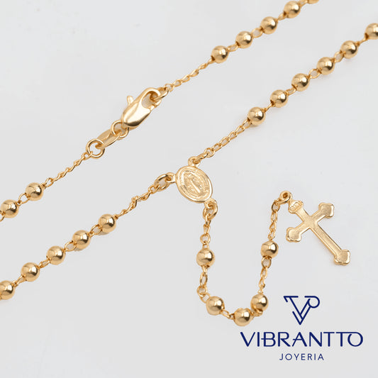 Rosario 3.5 mm 50 cm 1. Oro Laminado 18k - Vibrantto.com - Colombia