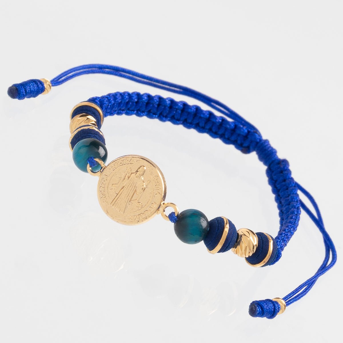 Manilla San Benito Ojo de Tigre Azul - Vibrantto Joyas y Accesorios-MU3085