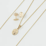 Set Virgen Milagrosa 3 (Cadena, dije y aretes) - Vibrantto Joyas y Accesorios - 9020444-OC46033-OC26277
