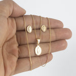 Set Virgen Milagrosa 3 (Cadena, dije y aretes) - Vibrantto Joyas y Accesorios - 9020444-OC46033-OC26277