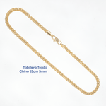 Tobillera Tejido Chino 25cm - 3mm - Vibrantto Joyas y Accesorios - 9110005