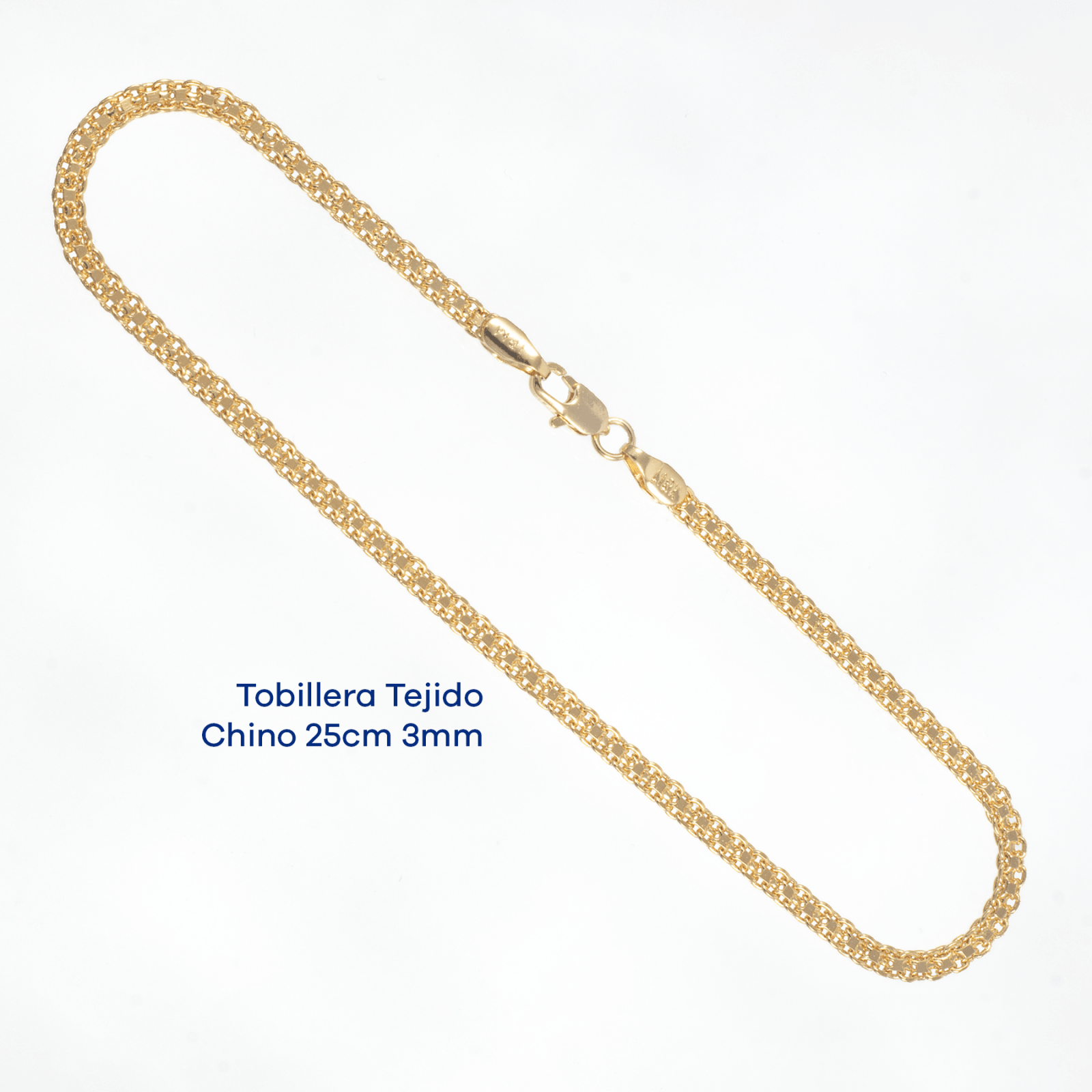 Tobillera Tejido Chino 25cm - 3mm - Vibrantto Joyas y Accesorios - 9110005