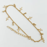 Tobillera Gotas y Cruces 22cm + extensor - Vibrantto Joyería - OC58126