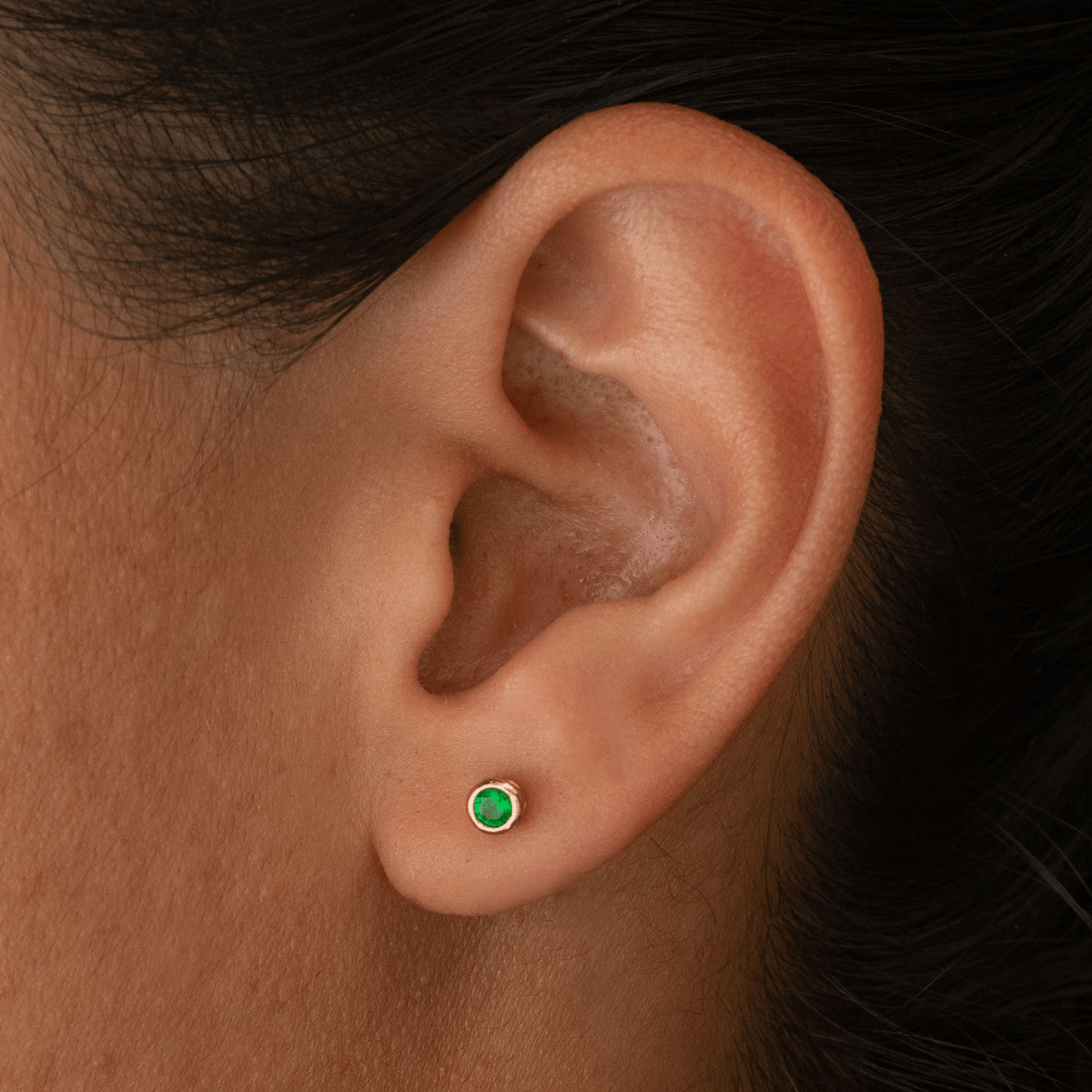Topo Bisel Verde 4mm - Vibrantto Joyería - T1181