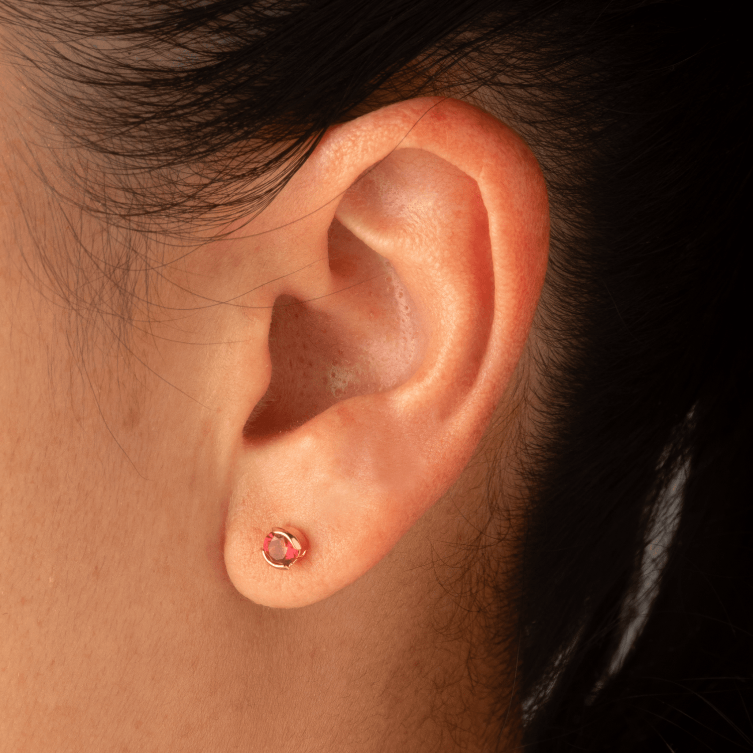 Topo Bisel 4mm Fucsia - Vibrantto Joyas y Accesorios - 9020790