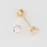 Topo Circon Cristal 4mm Rosca Seguridad - Vibrantto Joyas y Accesorios-9021805