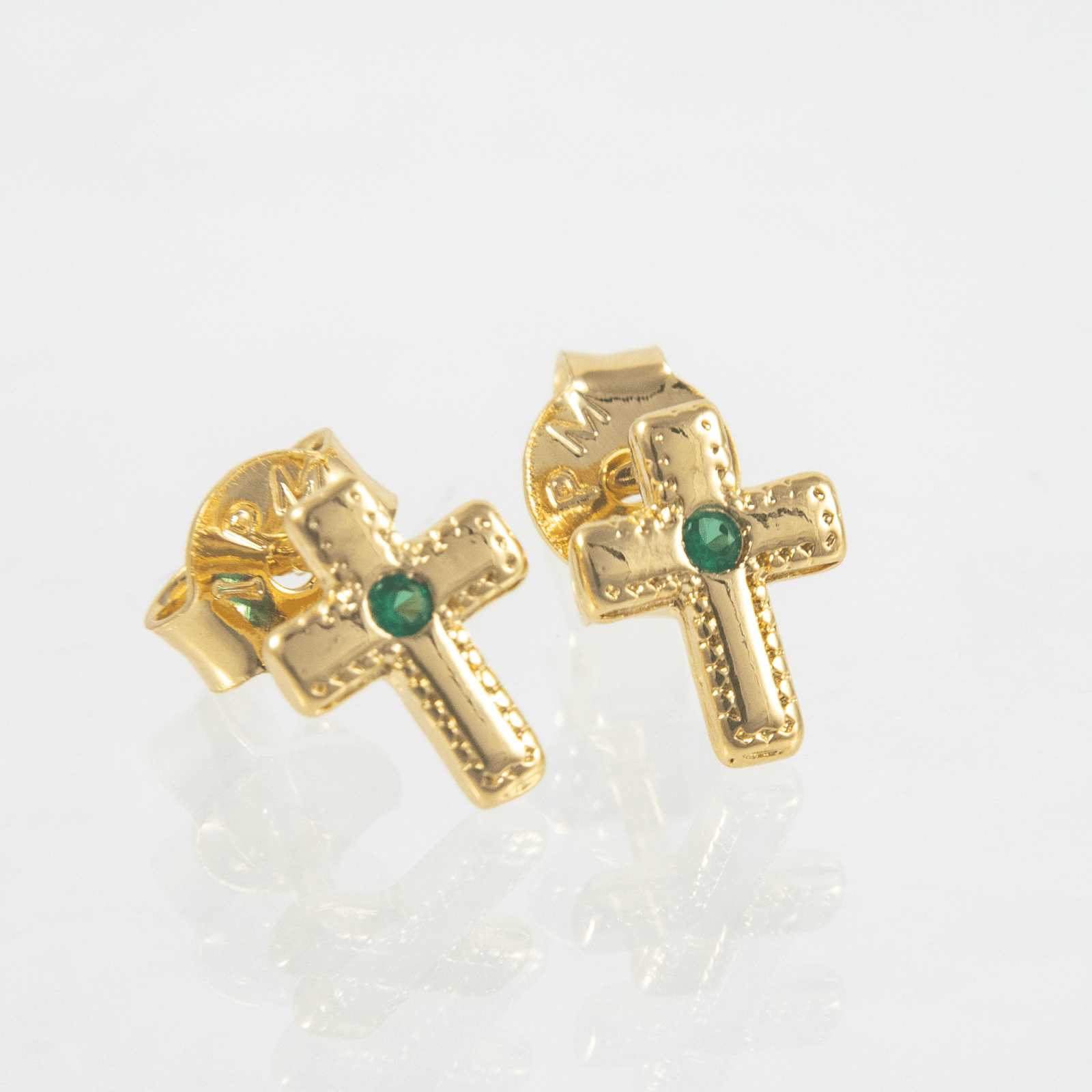 Topo Cruz Circon verde - Vibrantto Joyas y Accesorios - 0901121-V