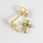 Topo Cruz Circon verde - Vibrantto Joyas y Accesorios - 0901121-V