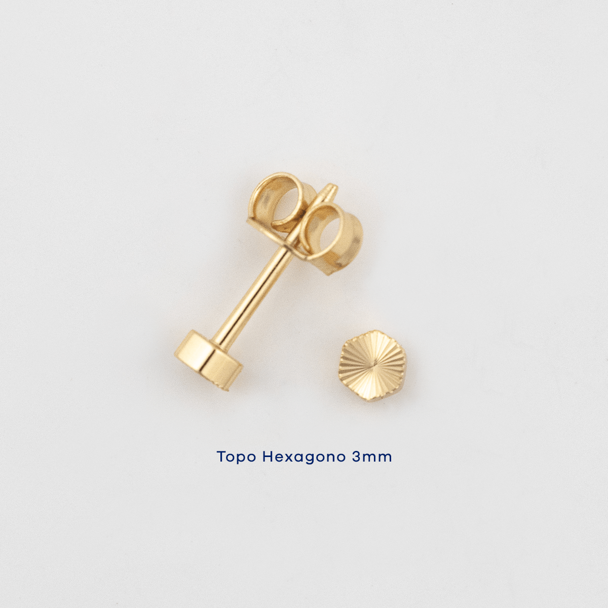 Topo Hexagono 3mm - Vibrantto Joyería - T896