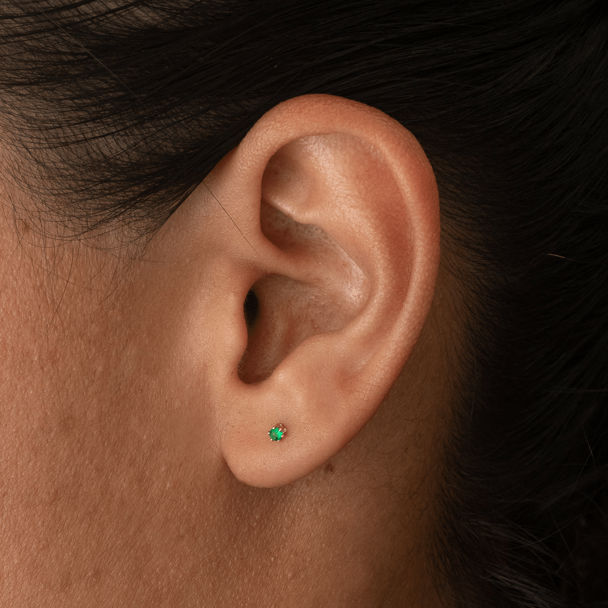 Topo Redondo Verde 2mm - Vibrantto Joyería - OC34629