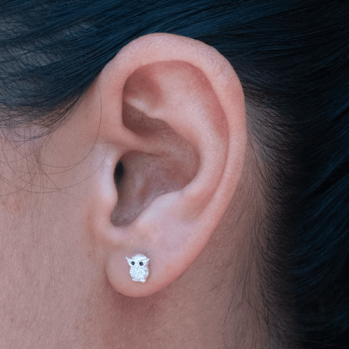 Topo Buho Circones Cristal Rosca Seguridad - Vibrantto Joyas y Accesorios - P34253
