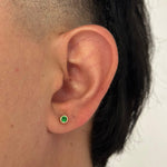 Topo Bisel Verde 4mm - Vibrantto Joyas y Accesorios - T1181