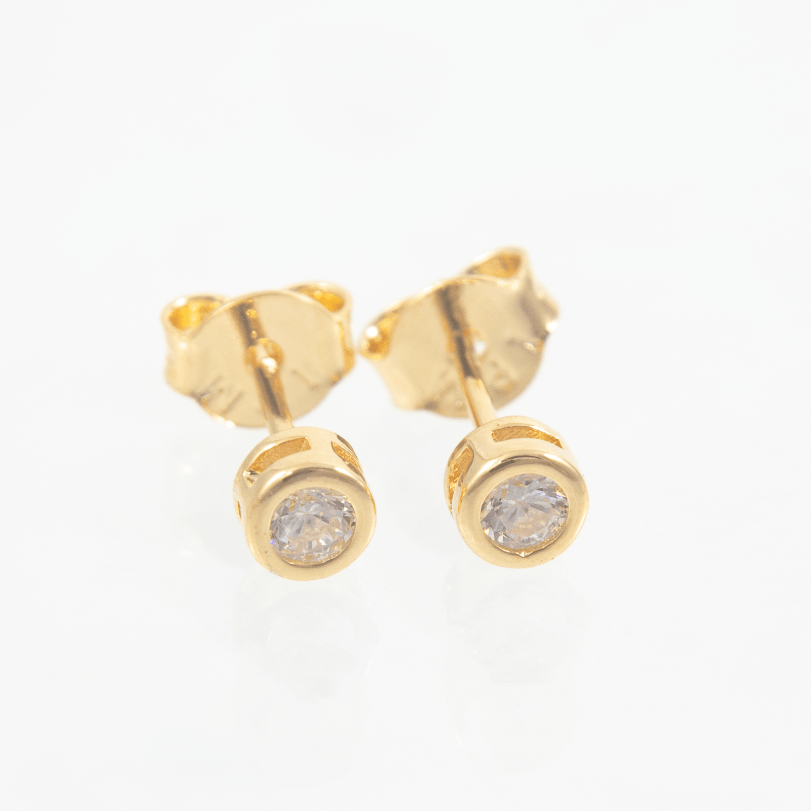 Topo circon bisel 4mm cristal - Vibrantto Joyas y Accesorios - 9021624