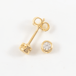 Topo circon bisel 4mm cristal - Vibrantto Joyas y Accesorios - 9021624