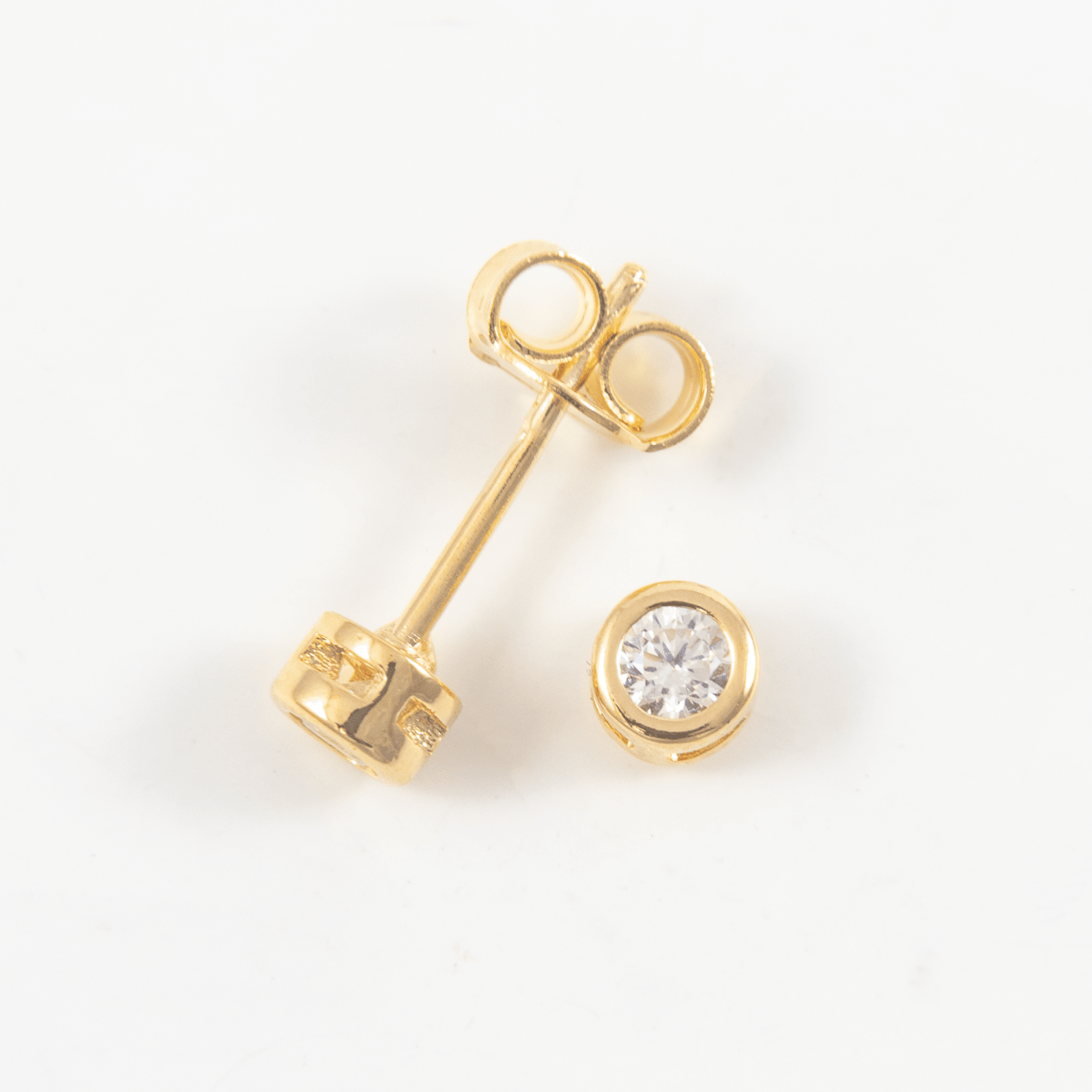 Topo circon bisel 4mm cristal - Vibrantto Joyas y Accesorios - 9021624