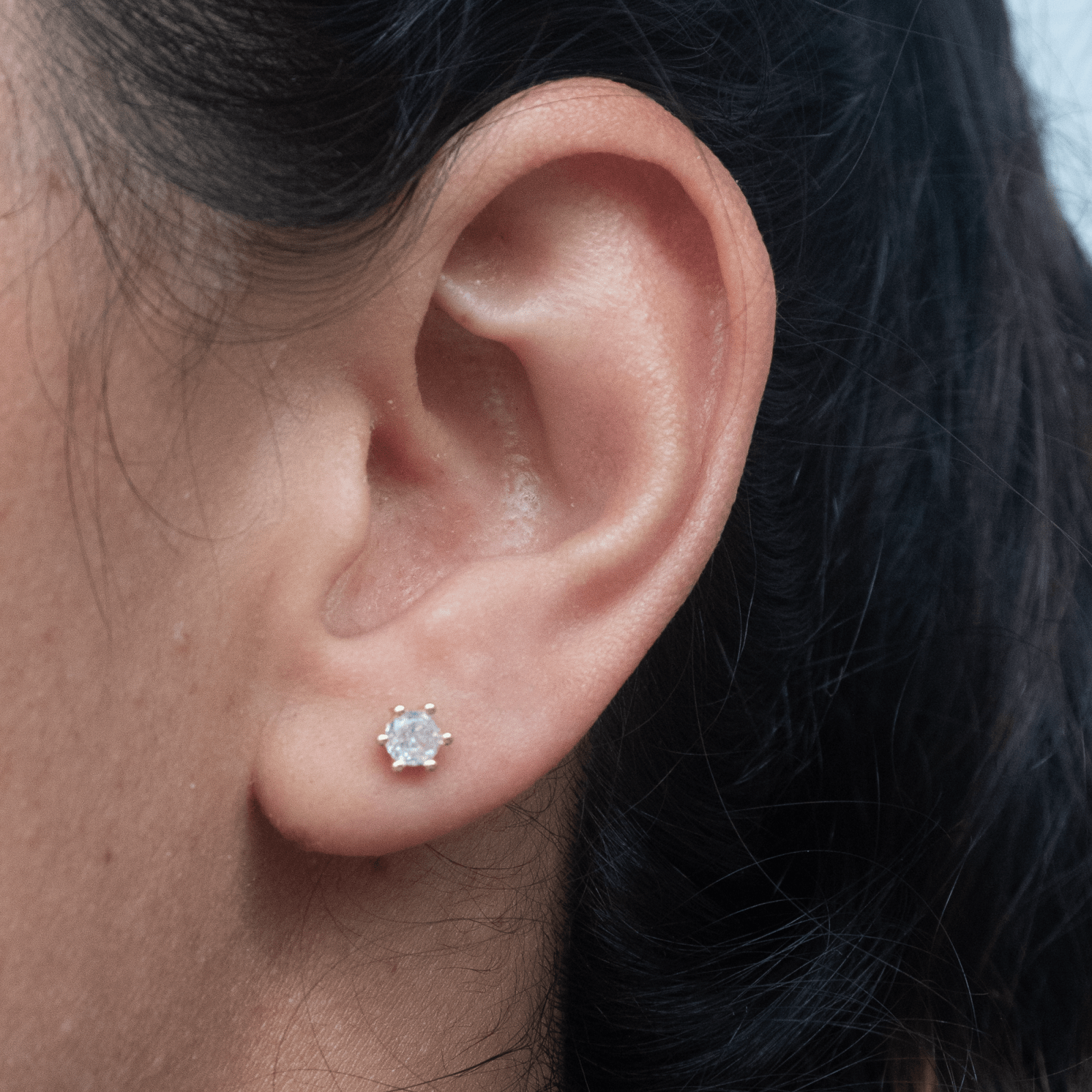 Topo circon cristal 5mm - Vibrantto Joyas y Accesorios - 9021525