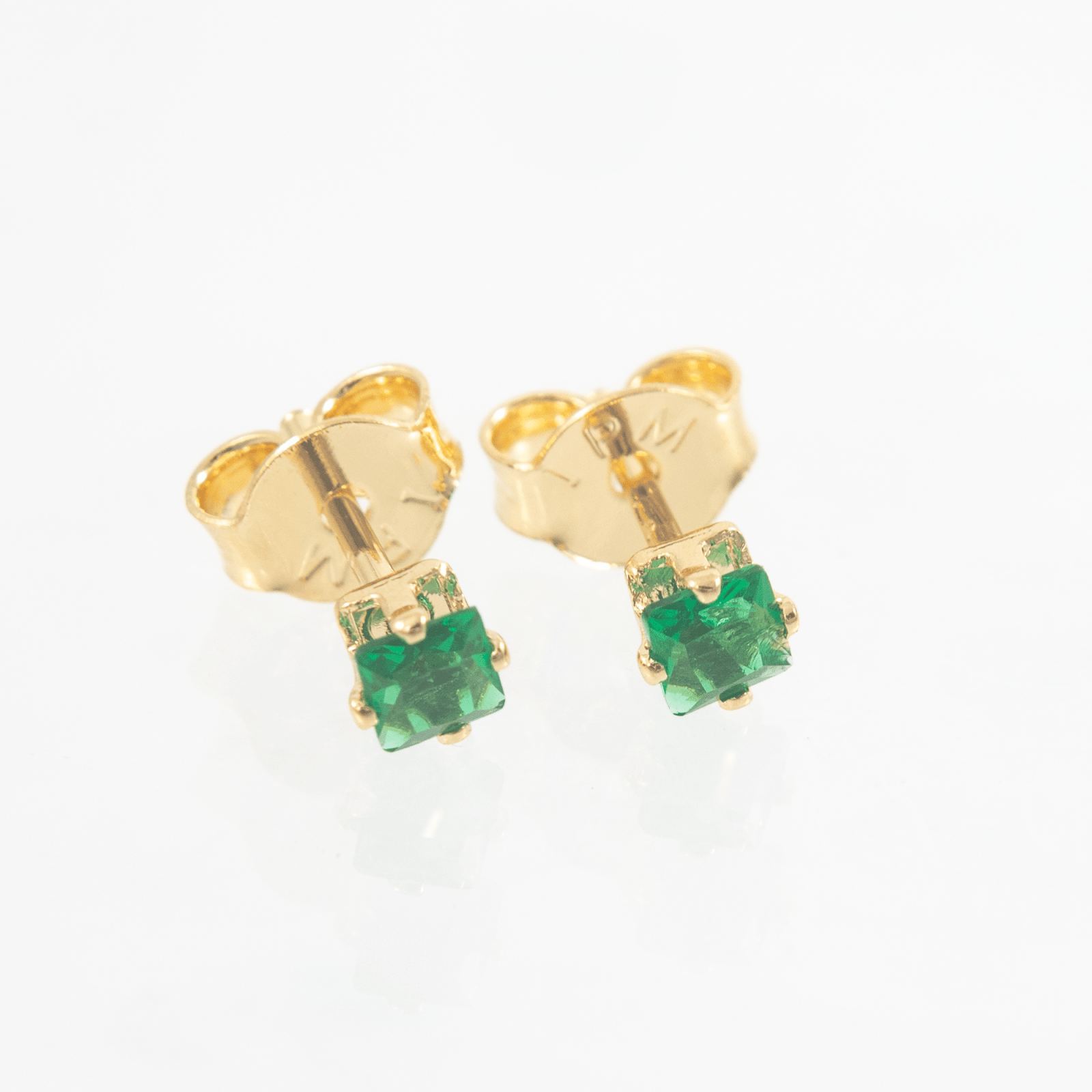 Topo circon cuadrado 3mm Verde - Vibrantto Joyas y Accesorios - 9020814