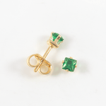 Topo circon cuadrado 3mm Verde - Vibrantto Joyas y Accesorios - 9020814