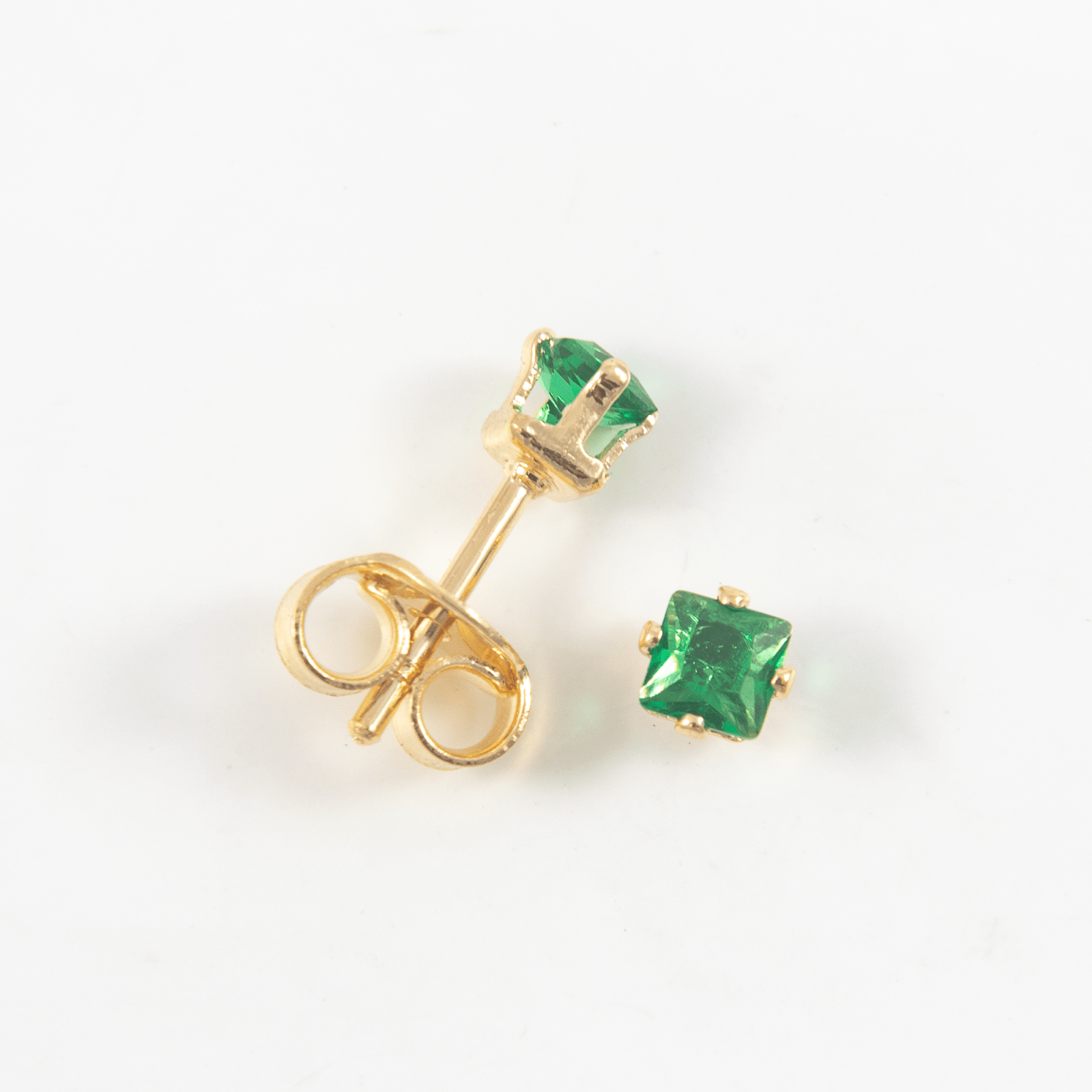 Topo circon cuadrado 3mm Verde - Vibrantto Joyas y Accesorios - 9020814