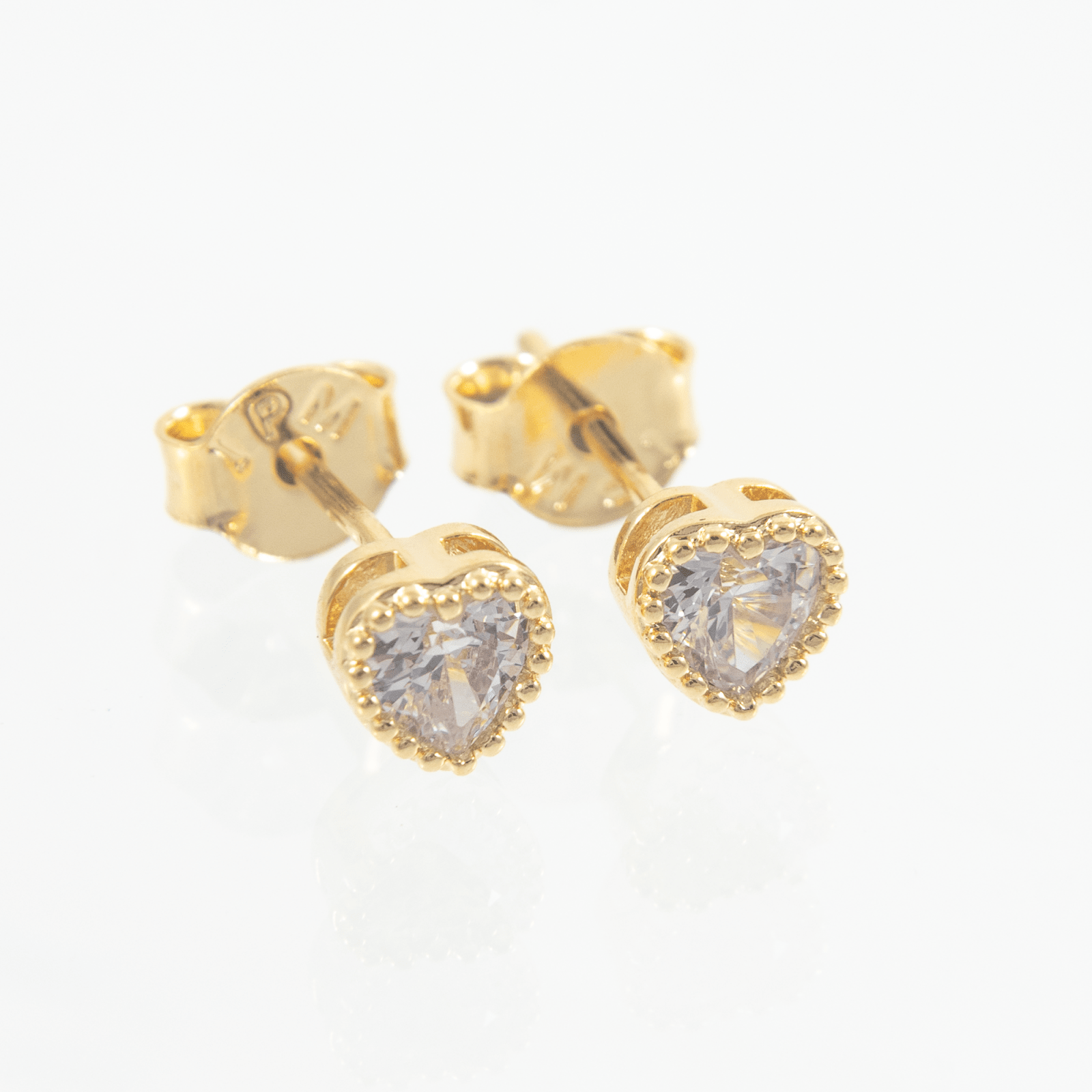 Topo corazon bisel 5mm cristal - Vibrantto Joyas y Accesorios - 9021420
