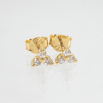 Topo flor petalo x3 circon cristal - Vibrantto Joyas y Accesorios - 9020317