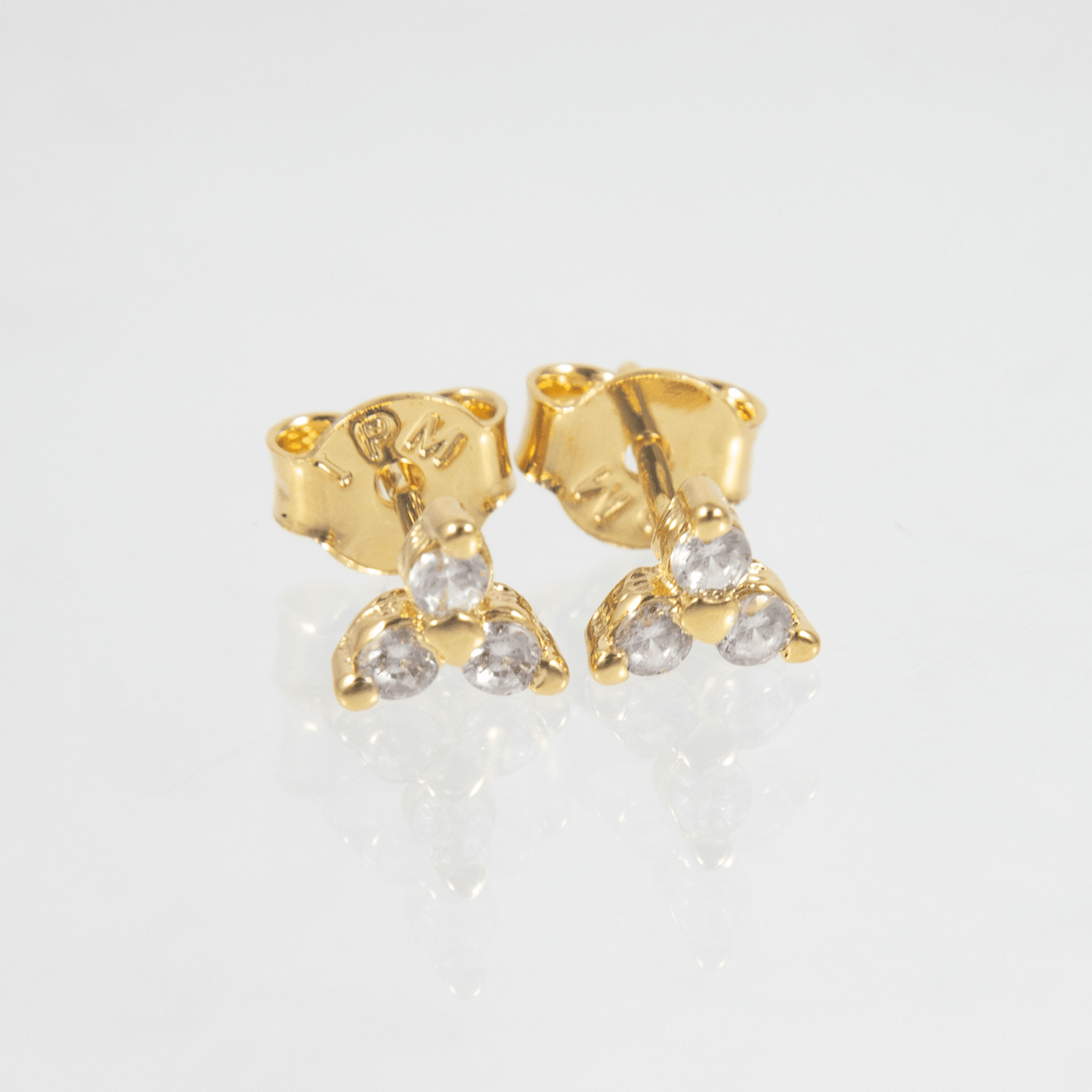 Topo flor petalo x3 circon cristal - Vibrantto Joyas y Accesorios - 9020317